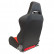 Sport seat 'Eco Soft' - Black / Red - Double-sided adjustable back - Incl. Slides, Thumbnail 2