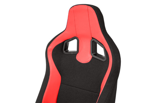 Sports chair 'MR' - Black artificial leather + Red Pine textile - Double-sided adjustable backrest, Image 8