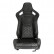 Sports seat 'AK' - Black Artificial leather + Silver stitching / piping - Adjustable on both sides, Thumbnail 3