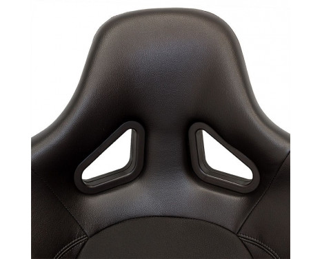 Sports seat 'BS2' - Black Artificial leather - Double-sided adjustable polyester backrest, Image 8