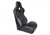 Sports seat 'BS2' - Black - Double-sided adjustable polyester backrest