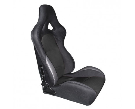 Sports seat 'BS2' - Black - Double-sided adjustable polyester backrest