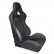 Sports seat 'BS2' - Black - Double-sided adjustable polyester backrest