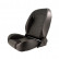 Sports seat 'Classic II' - Black Artificial leather + Suede + Gray stitching - Left side adjustable backrest