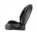 Sports seat 'Classic II' - Black Artificial leather + Suede + Gray stitching - Left side adjustable backrest, Thumbnail 3