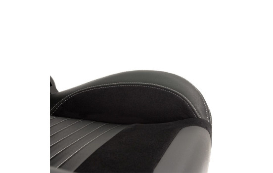 Sports seat 'Classic II' - Black artificial leather + suede + gray stitching - Left side adjustment, Image 6