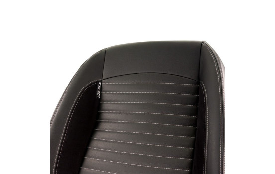 Sports seat 'Classic II' - Black artificial leather + suede + gray stitching - Left side adjustment, Image 8