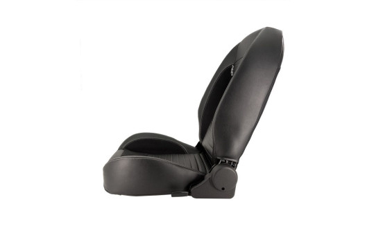 Sports seat 'Classic II' - Black artificial leather + suede + gray stitching - Left side adjustment, Image 3