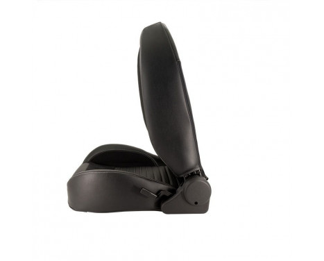 Sports seat 'Classic II' - Black artificial leather + suede + gray stitching - Left side adjustment, Image 4