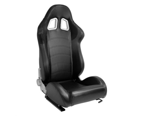 Sports seat 'DS' - Carbon-Look Artificial leather - Double-sided adjustable backrest