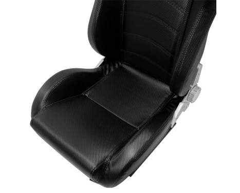 Sports seat 'DS' - Carbon-Look Artificial leather - Double-sided adjustable backrest, Image 6