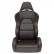 Sports seat 'Eco' - Black Artificial leather + Red stitching - Right side adjustable backrest, Thumbnail 2