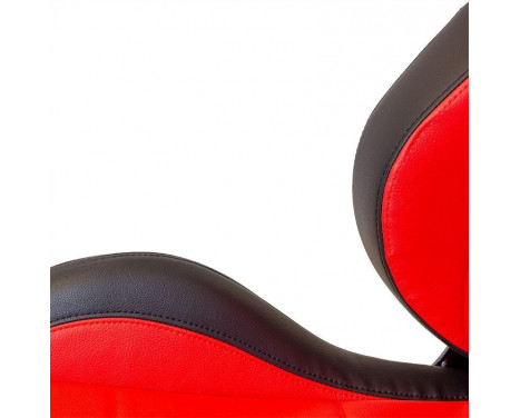 Sports seat 'Eco' - Black/Red Artificial leather - Left side adjustable backrest, Image 7