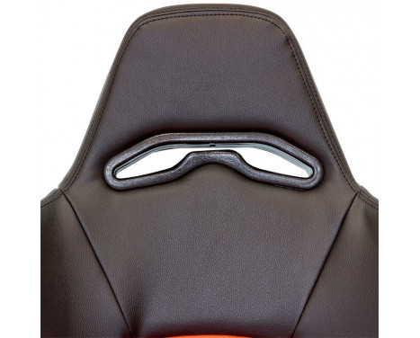 Sports seat 'Eco' - Black/Red Artificial leather - Left side adjustable backrest, Image 8