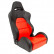 Sports seat 'Eco' - Black/Red Artificial leather - Left side adjustable backrest