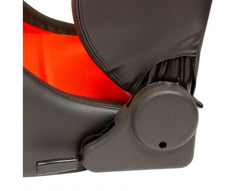 Sports seat 'Eco' - Black/Red Artificial leather - Left side adjustable backrest, Image 5