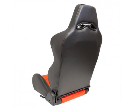 Sports seat 'Eco' - Black/Red Artificial leather - Left side adjustable backrest, Image 2