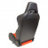 Sports seat 'Eco' - Black/Red Artificial leather - Left side adjustable backrest, Thumbnail 2