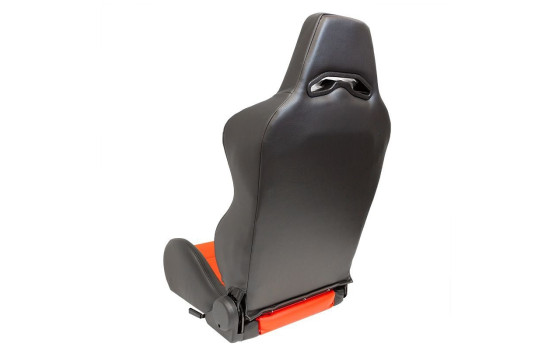 Sports seat 'Eco' - Black/Red Artificial leather - Left side adjustable backrest, Image 2
