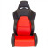 Sports seat 'Eco' - Black/Red Artificial leather - Right side adjustable backrest