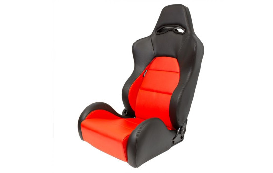Sports seat 'Eco' - Black/Red Artificial leather - Right side adjustable backrest, Image 2