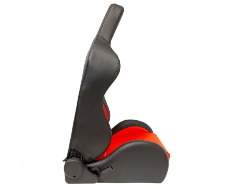 Sports seat 'Eco' - Black/Red Artificial leather - Right side adjustable backrest, Image 3