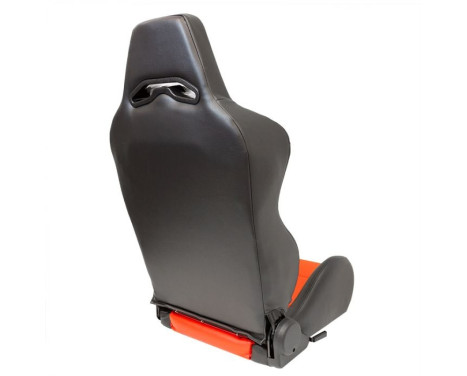 Sports seat 'Eco' - Black/Red Artificial leather - Right side adjustable backrest, Image 6