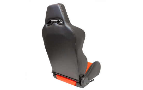 Sports seat 'Eco' - Black/Red Artificial leather - Right side adjustable backrest, Image 6