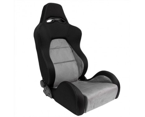 Sports seat 'Eco Soft' - Black/Grey - Double-sided adjustable backrest - incl. slides