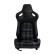 Sports seat 'GT' - Black Artificial leather + Fabric in Blue diamond pattern + Blue stitching - Double-sided fur, Thumbnail 3