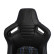 Sports seat 'GT' - Black Artificial leather + Fabric in Blue diamond pattern + Blue stitching - Double-sided fur, Thumbnail 6