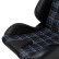 Sports seat 'GT' - Black Artificial leather + Fabric in Blue diamond pattern + Blue stitching - Double-sided fur, Thumbnail 7