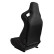 Sports seat 'GT' - Black Artificial leather + Fabric in Gray diamond pattern + Gray stitching - Versatile on bot, Thumbnail 2