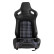 Sports seat 'GT' - Black Artificial leather + Fabric in Gray diamond pattern + Gray stitching - Versatile on bot, Thumbnail 3