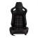 Sports seat 'GT' - Black Artificial leather + Fabric in Red diamond pattern + Red stitching - Double-sided, Thumbnail 3