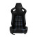 Sports seat 'GT' - Black leatherette + fabric in blue diamond pattern + blue stitching - Double-sided, Thumbnail 3