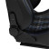 Sports seat 'GT' - Black leatherette + fabric in blue diamond pattern + blue stitching - Double-sided, Thumbnail 5