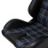 Sports seat 'GT' - Black leatherette + fabric in blue diamond pattern + blue stitching - Double-sided, Thumbnail 7