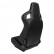 Sports seat 'JW' - Black Artificial leather + Silver stitching - Double-sided adjustable backrest, Thumbnail 2