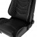 Sports seat 'JW' - Black Artificial leather + Silver stitching - Double-sided adjustable backrest, Thumbnail 7