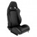 Sports seat 'LH' - Black Artificial leather - Double-sided adjustable backrest - incl