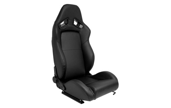 Sports seat 'LH' - Black Artificial leather - Double-sided adjustable backrest - incl