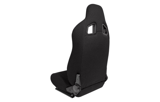 Sports seat 'MR' - Black artificial leather + Black Pine textile - Adjustable on both sides