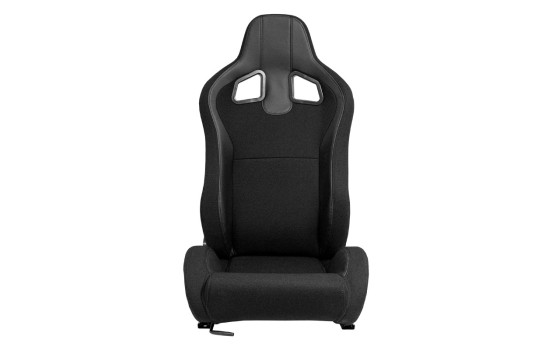 Sports seat 'MR' - Black artificial leather + Black Pine textile - Adjustable on both sides, Image 2