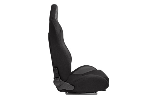 Sports seat 'MR' - Black artificial leather + Black Pine textile - Adjustable on both sides, Image 3