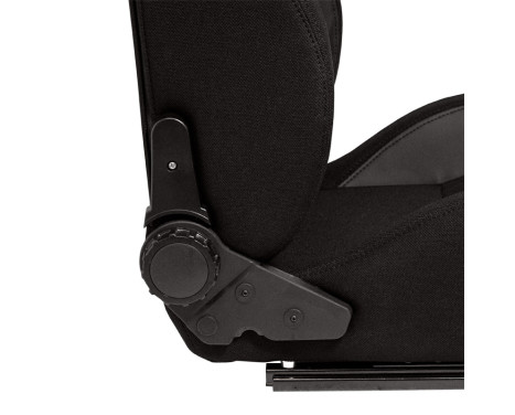 Sports seat 'MR' - Black artificial leather + Black Pine textile - Adjustable on both sides, Image 4