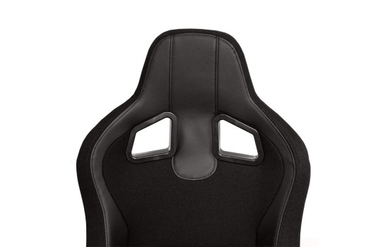 Sports seat 'MR' - Black artificial leather + Black Pine textile - Adjustable on both sides, Image 5