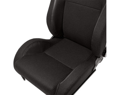 Sports seat 'MR' - Black artificial leather + Black Pine textile - Adjustable on both sides, Image 6