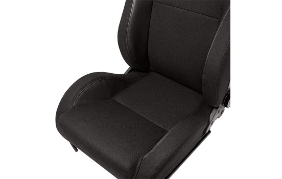 Sports seat 'MR' - Black artificial leather + Black Pine textile - Adjustable on both sides, Image 6