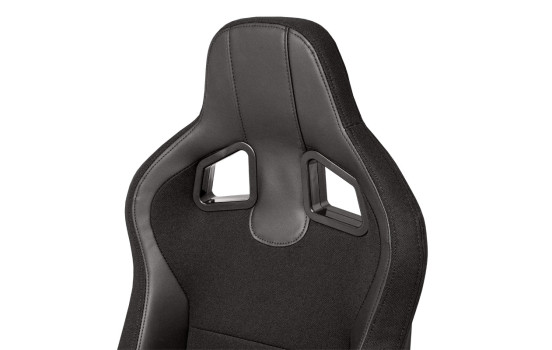 Sports seat 'MR' - Black artificial leather + Black Pine textile - Adjustable on both sides, Image 7